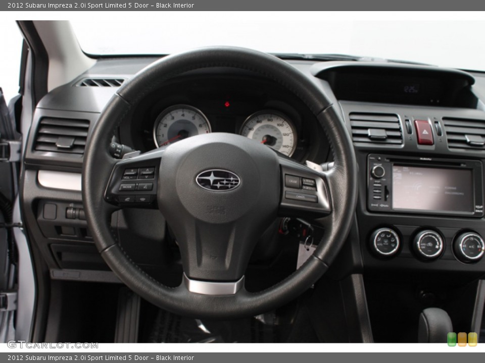 Black Interior Steering Wheel for the 2012 Subaru Impreza 2.0i Sport Limited 5 Door #76591351