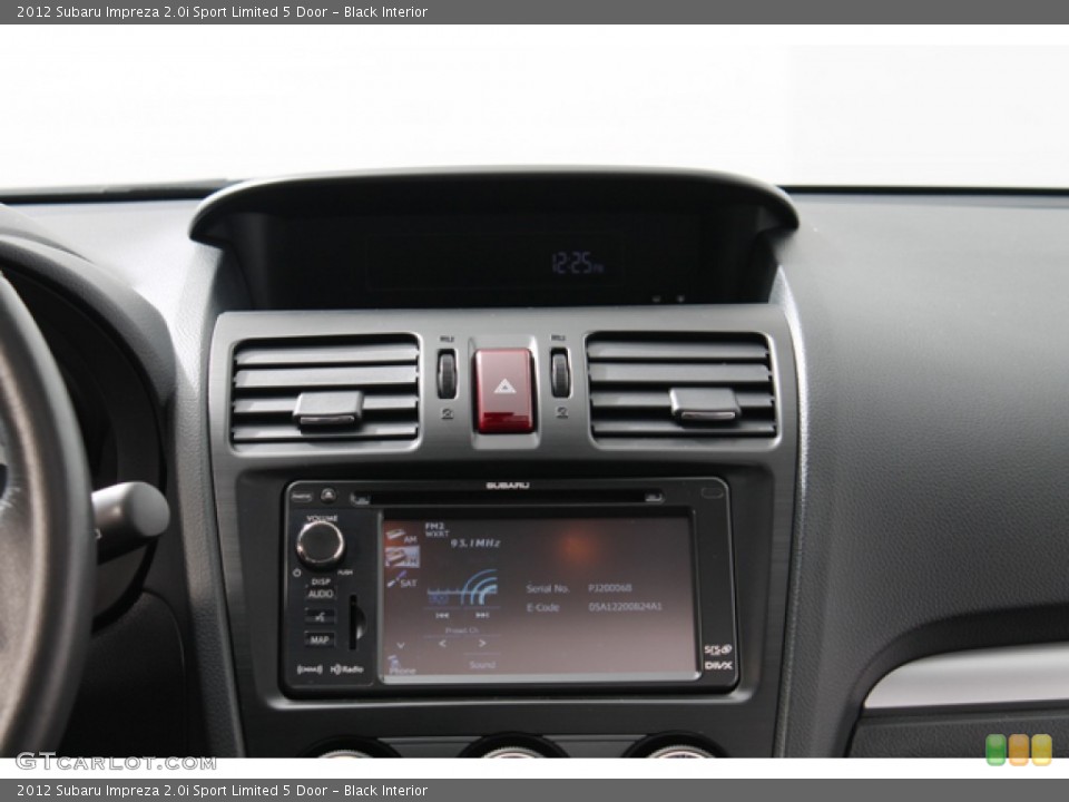Black Interior Controls for the 2012 Subaru Impreza 2.0i Sport Limited 5 Door #76591428