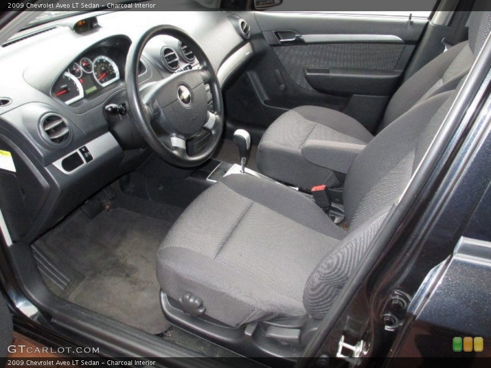 Charcoal Interior Photo for the 2009 Chevrolet Aveo LT Sedan #76593514