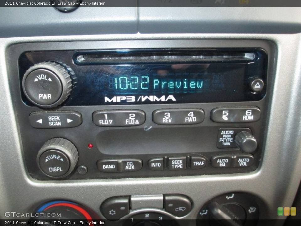 Ebony Interior Audio System for the 2011 Chevrolet Colorado LT Crew Cab #76593887