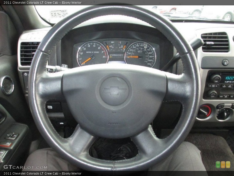 Ebony Interior Steering Wheel for the 2011 Chevrolet Colorado LT Crew Cab #76594147
