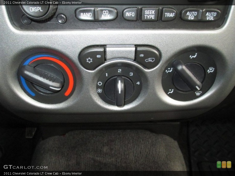 Ebony Interior Controls for the 2011 Chevrolet Colorado LT Crew Cab #76594170