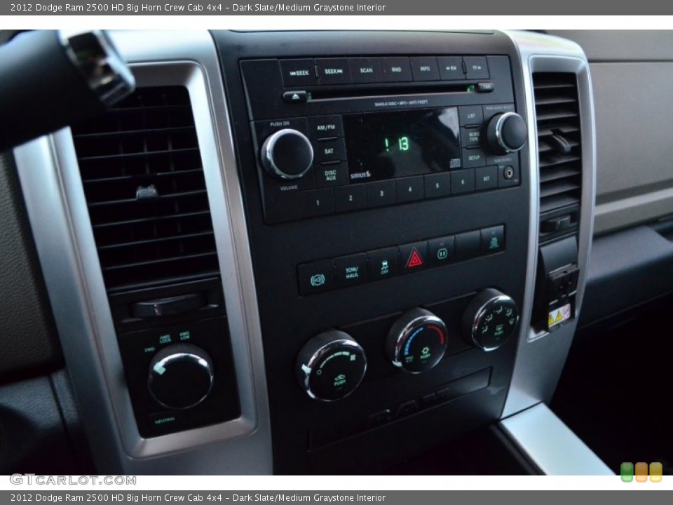 Dark Slate/Medium Graystone Interior Controls for the 2012 Dodge Ram 2500 HD Big Horn Crew Cab 4x4 #76594750