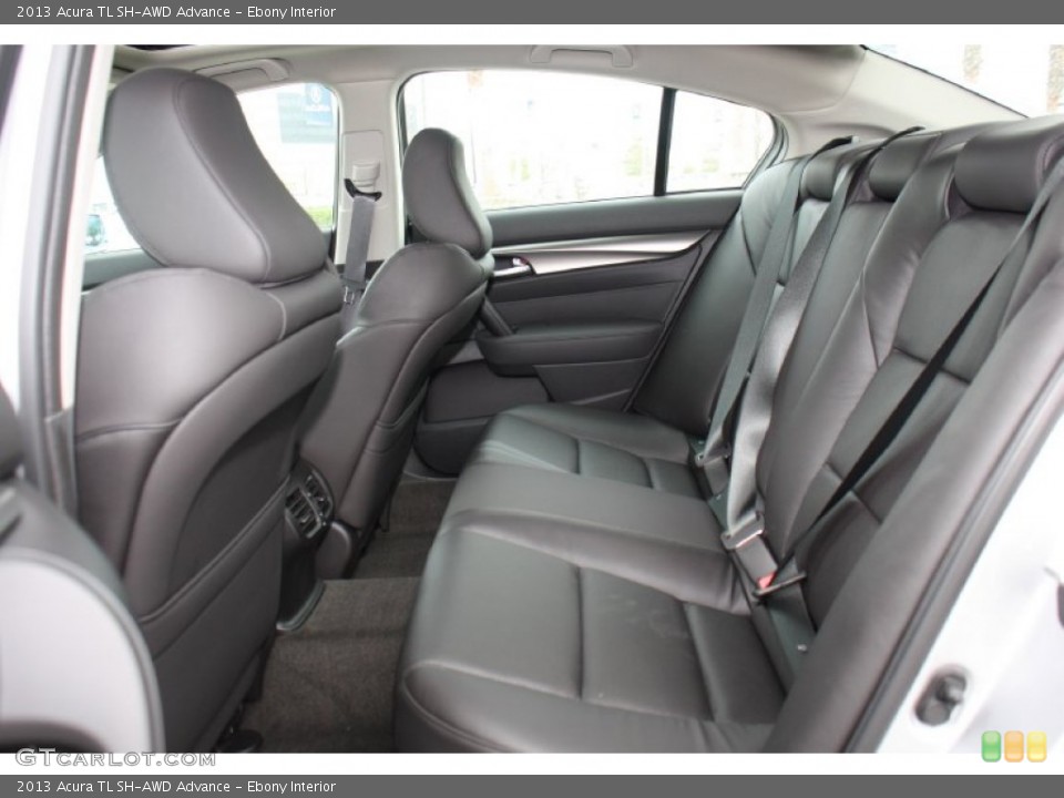 Ebony Interior Rear Seat for the 2013 Acura TL SH-AWD Advance #76595140