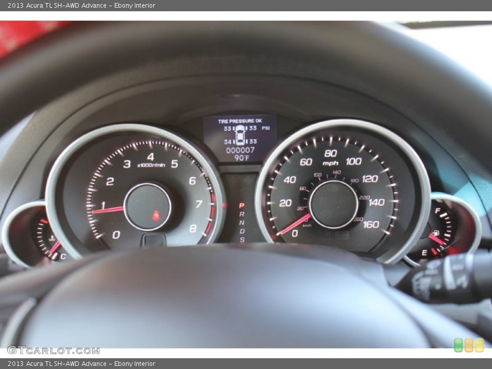 Ebony Interior Gauges for the 2013 Acura TL SH-AWD Advance #76595359
