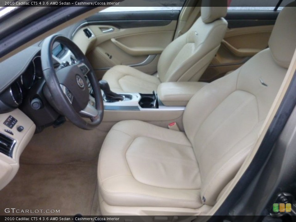 Cashmere/Cocoa Interior Front Seat for the 2010 Cadillac CTS 4 3.6 AWD Sedan #76595394