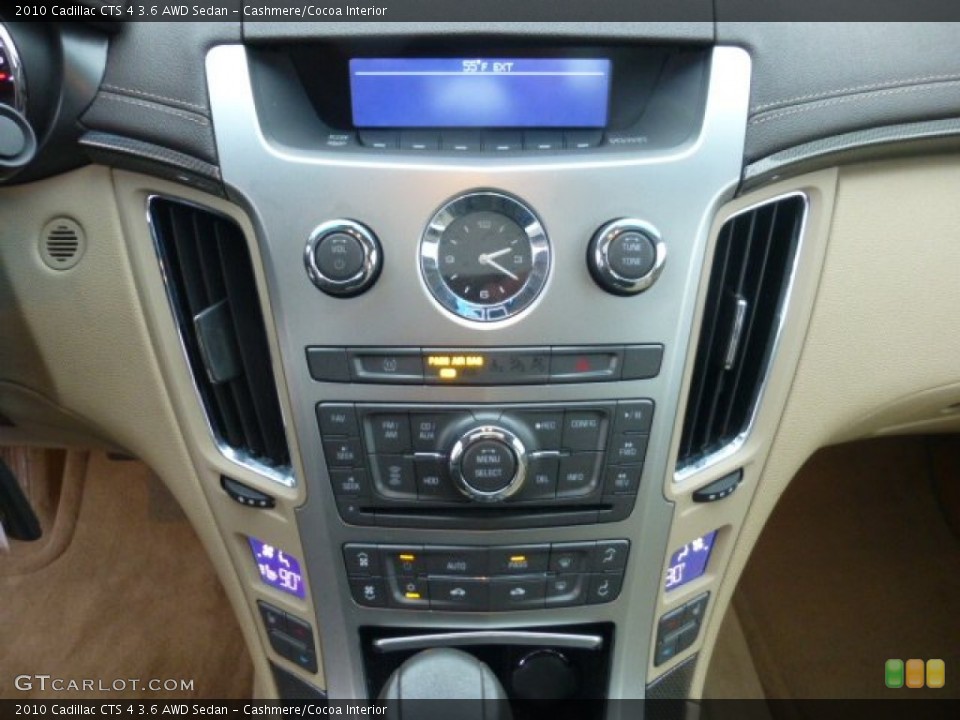 Cashmere/Cocoa Interior Controls for the 2010 Cadillac CTS 4 3.6 AWD Sedan #76595452