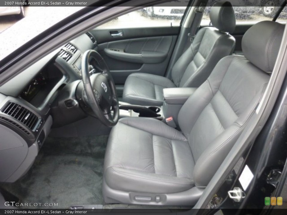Gray Interior Front Seat for the 2007 Honda Accord EX-L Sedan #76596935