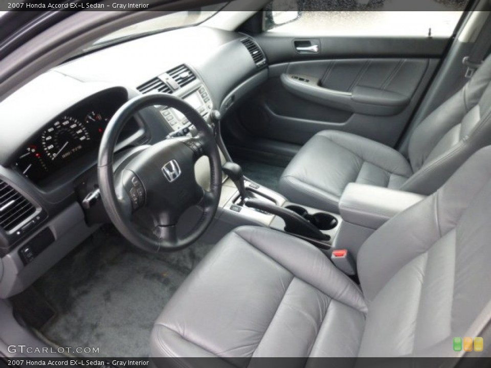 Gray Interior Prime Interior for the 2007 Honda Accord EX-L Sedan #76596958