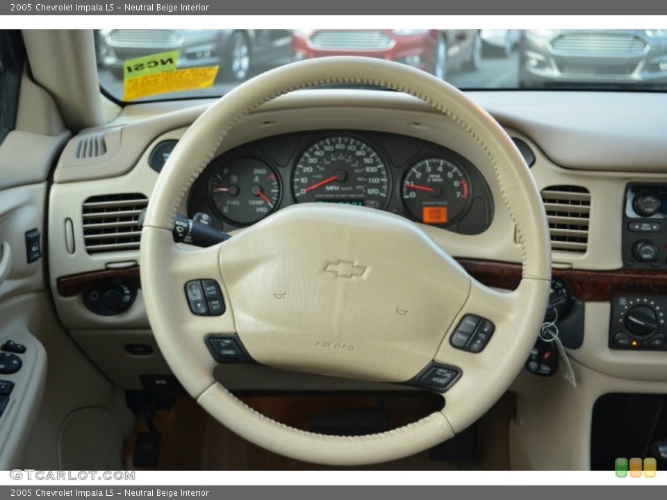 Neutral Beige Interior Steering Wheel for the 2005 Chevrolet Impala LS #76598254