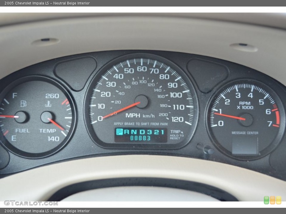 Neutral Beige Interior Gauges for the 2005 Chevrolet Impala LS #76598340