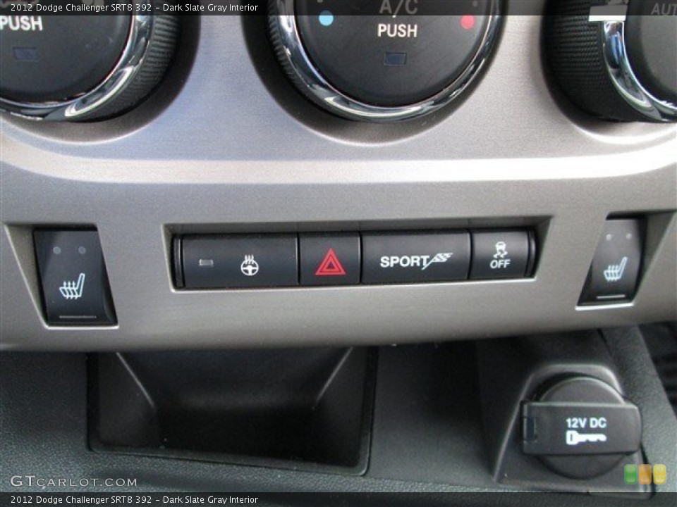 Dark Slate Gray Interior Controls for the 2012 Dodge Challenger SRT8 392 #76598758