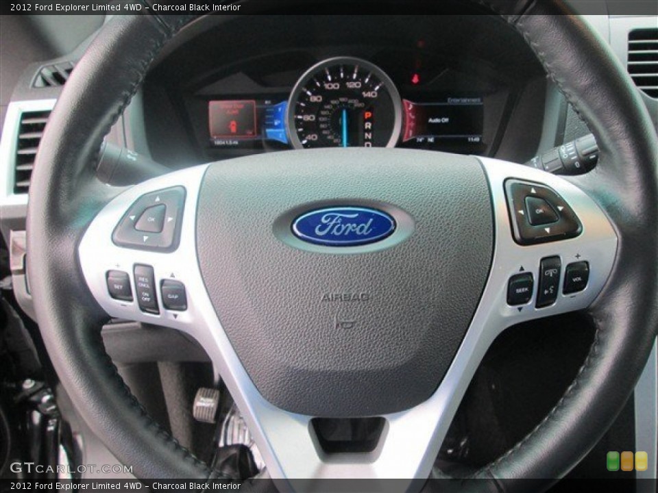 Charcoal Black Interior Steering Wheel for the 2012 Ford Explorer Limited 4WD #76599457