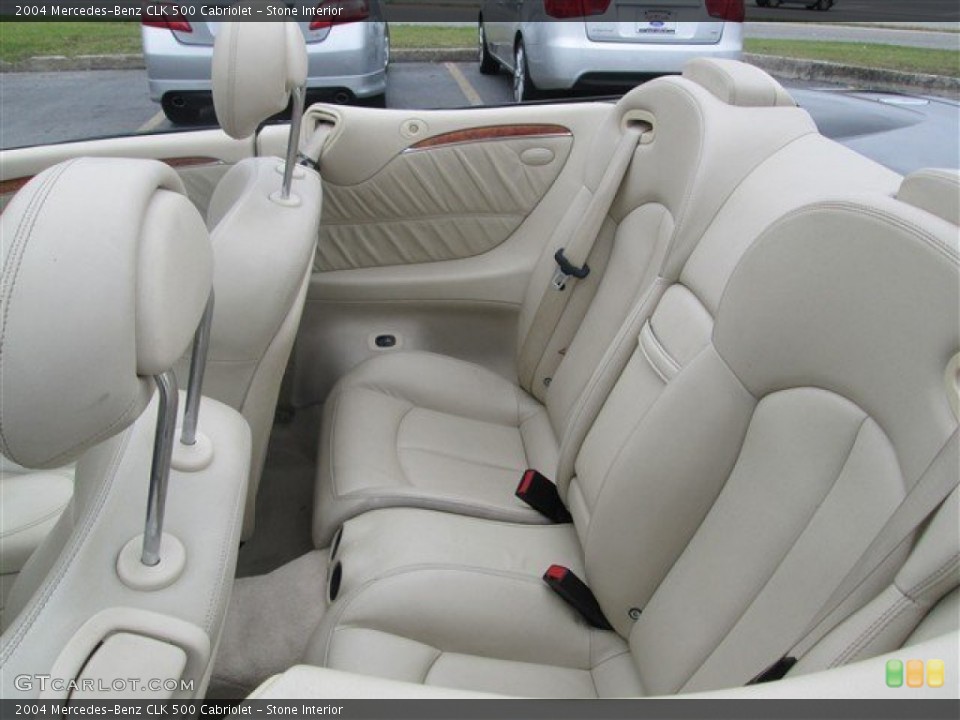 Stone Interior Rear Seat for the 2004 Mercedes-Benz CLK 500 Cabriolet #76602952