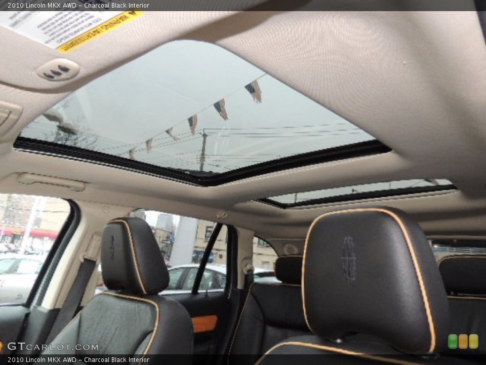 Charcoal Black Interior Sunroof for the 2010 Lincoln MKX AWD #76603925