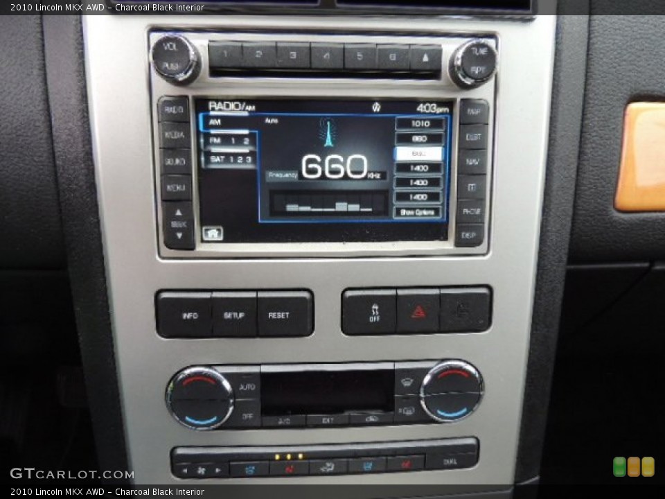Charcoal Black Interior Controls for the 2010 Lincoln MKX AWD #76603972