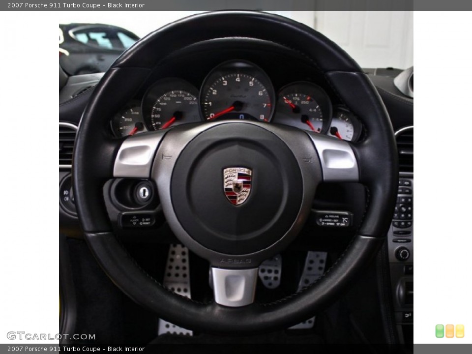 Black Interior Steering Wheel for the 2007 Porsche 911 Turbo Coupe #76605129