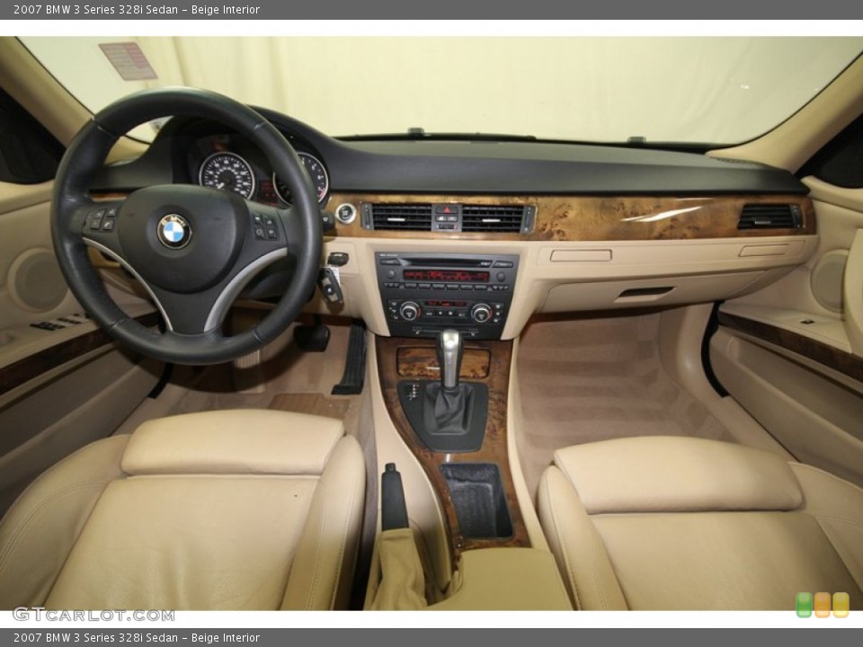 Beige Interior Dashboard for the 2007 BMW 3 Series 328i Sedan #76606604