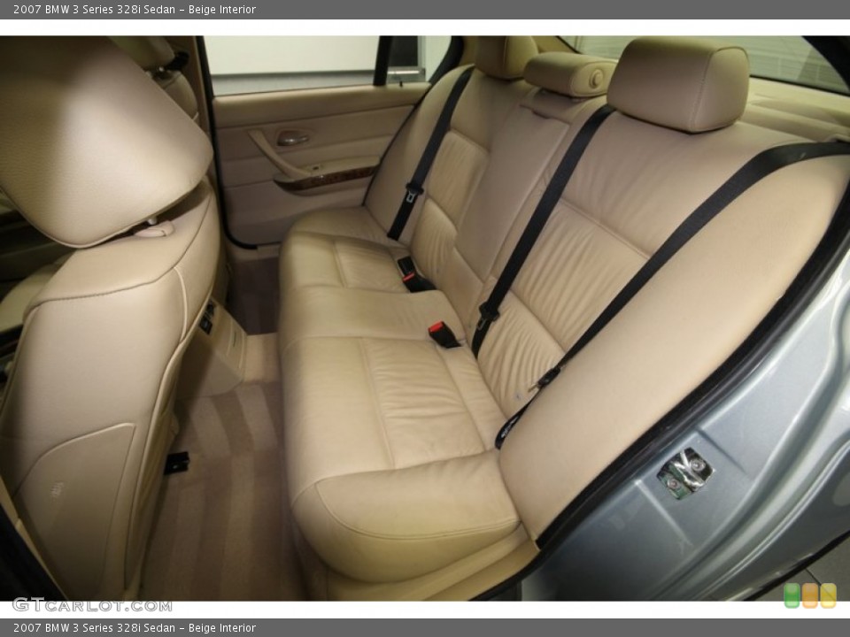 Beige Interior Rear Seat for the 2007 BMW 3 Series 328i Sedan #76606807