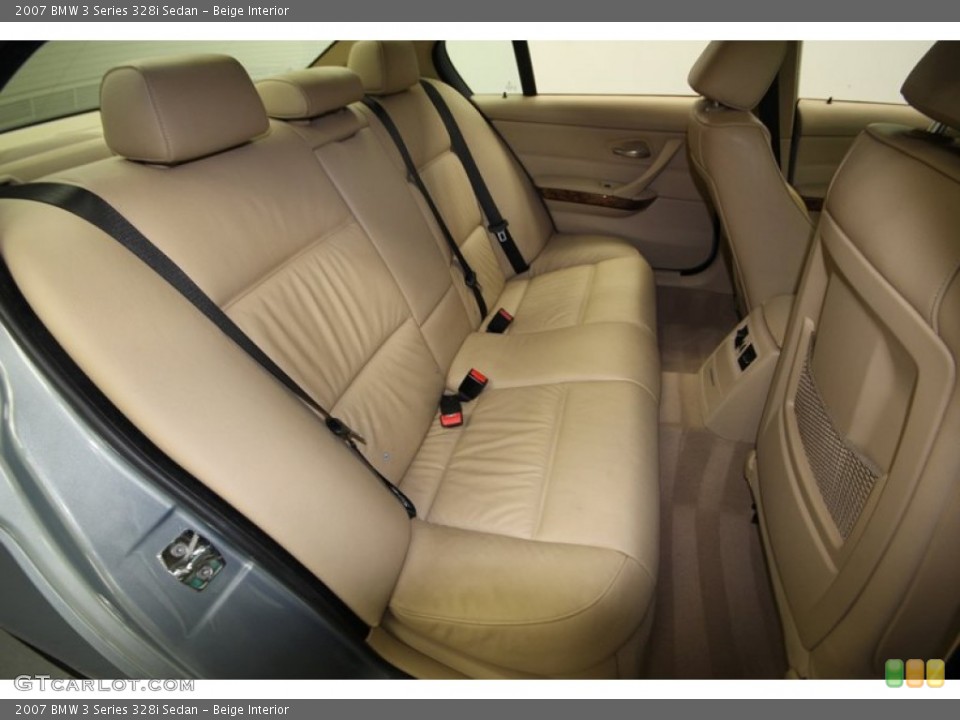Beige Interior Rear Seat for the 2007 BMW 3 Series 328i Sedan #76607284