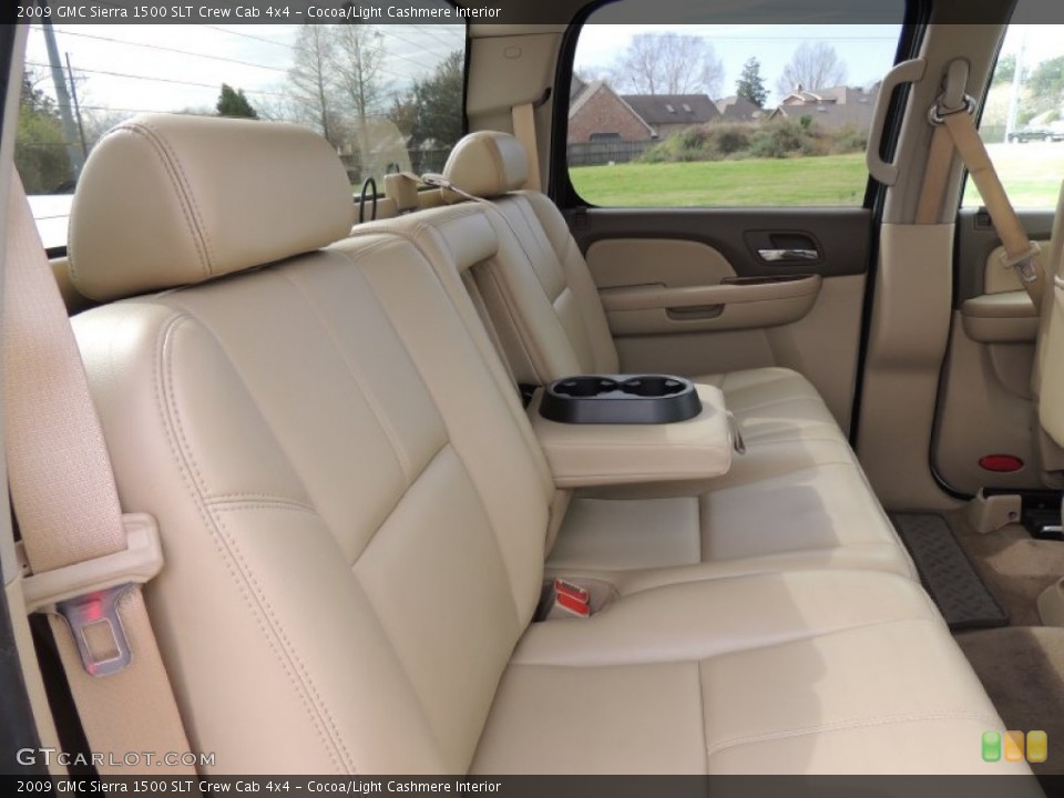 Cocoa/Light Cashmere Interior Rear Seat for the 2009 GMC Sierra 1500 SLT Crew Cab 4x4 #76608185