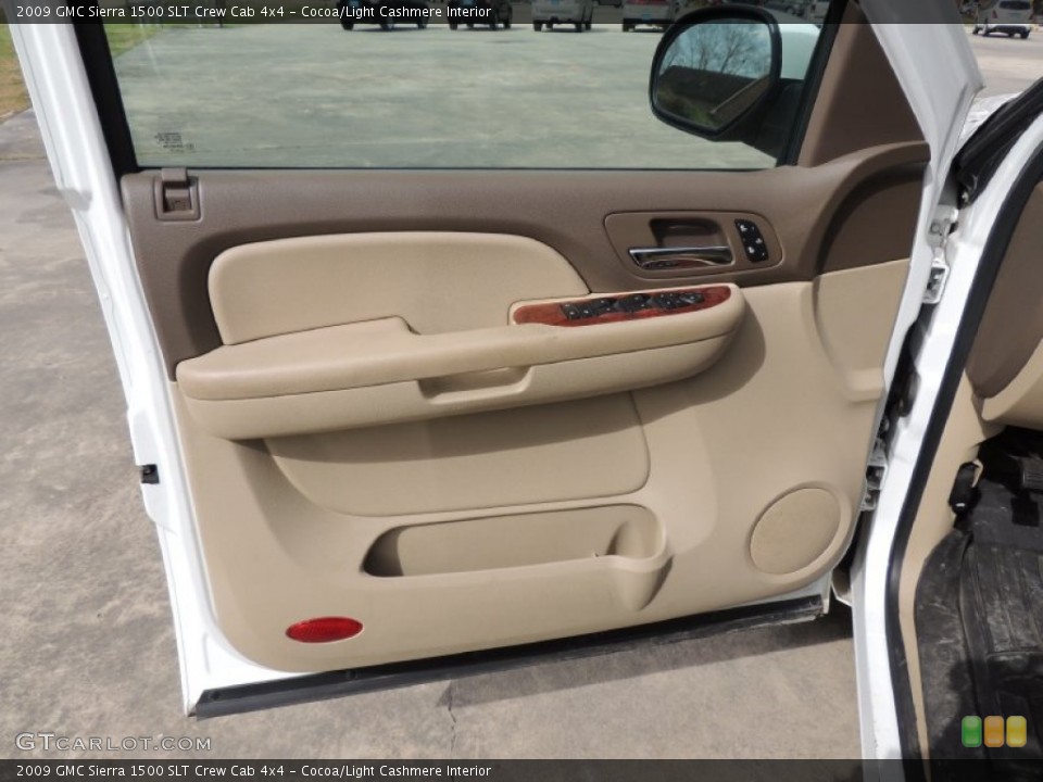 Cocoa/Light Cashmere Interior Door Panel for the 2009 GMC Sierra 1500 SLT Crew Cab 4x4 #76608322