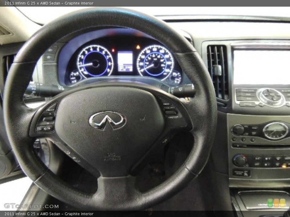 Graphite Interior Steering Wheel for the 2011 Infiniti G 25 x AWD Sedan #76608686