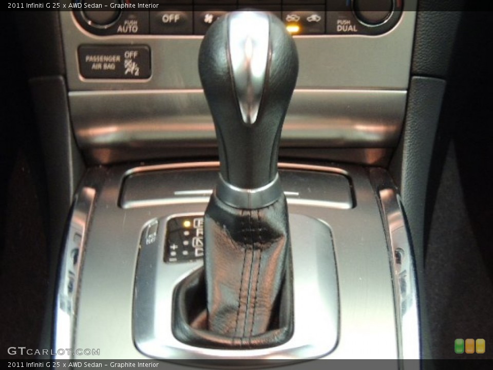 Graphite Interior Transmission for the 2011 Infiniti G 25 x AWD Sedan #76608748