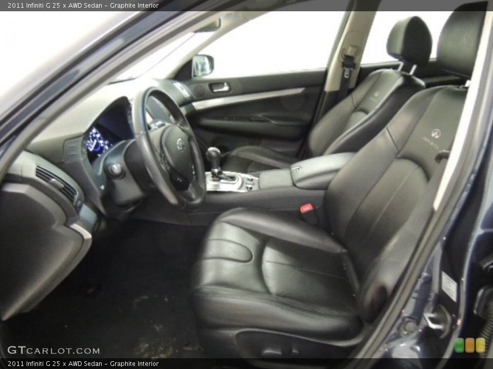 Graphite Interior Front Seat for the 2011 Infiniti G 25 x AWD Sedan #76608802