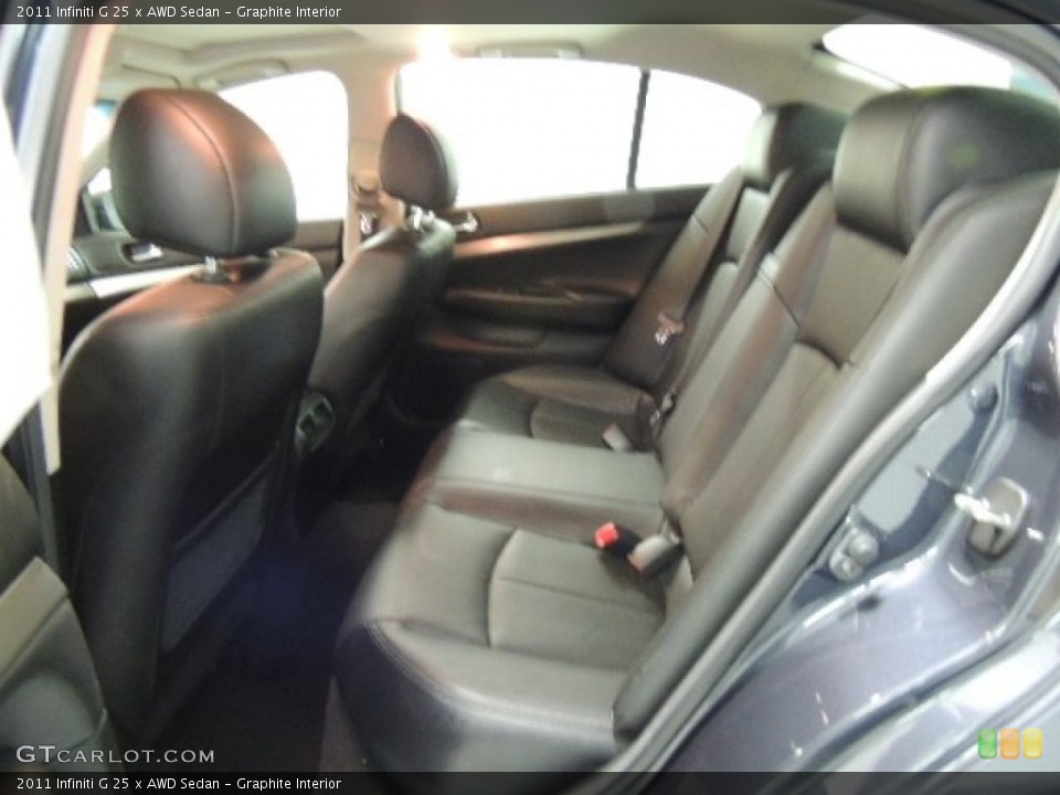 Graphite Interior Rear Seat for the 2011 Infiniti G 25 x AWD Sedan #76608818