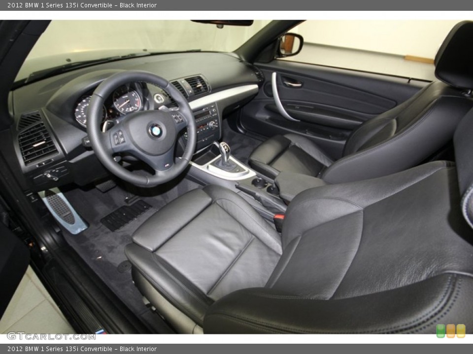 Black Interior Photo for the 2012 BMW 1 Series 135i Convertible #76610088