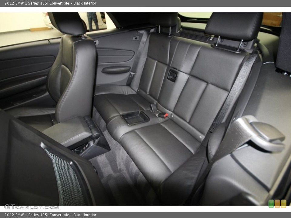 Black Interior Rear Seat for the 2012 BMW 1 Series 135i Convertible #76610107
