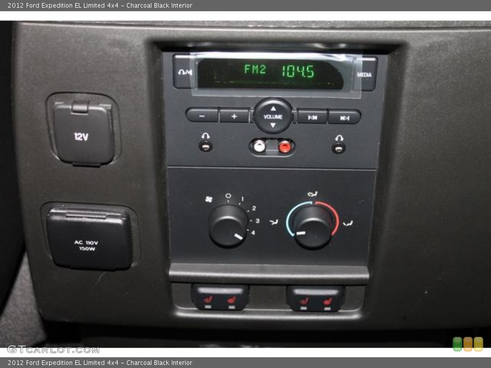 Charcoal Black Interior Controls for the 2012 Ford Expedition EL Limited 4x4 #76610229
