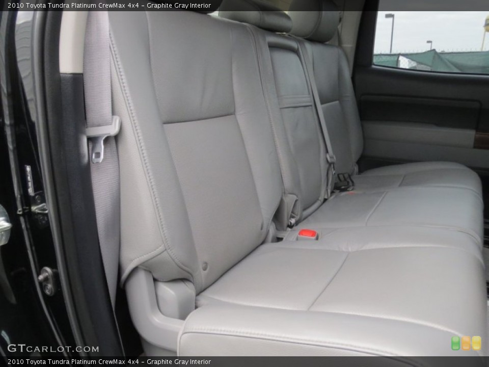 Graphite Gray Interior Rear Seat for the 2010 Toyota Tundra Platinum CrewMax 4x4 #76613179
