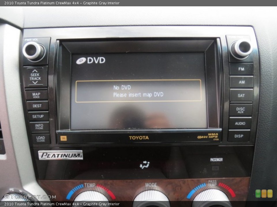 Graphite Gray Interior Controls for the 2010 Toyota Tundra Platinum CrewMax 4x4 #76613419