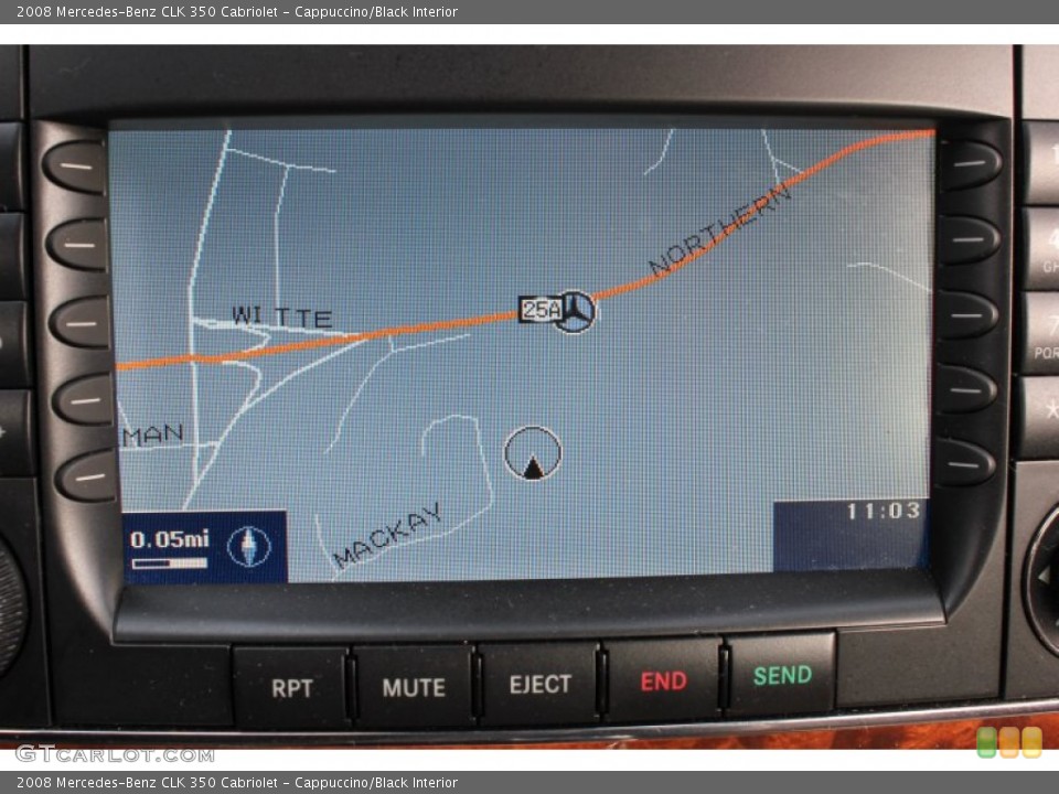 Cappuccino/Black Interior Navigation for the 2008 Mercedes-Benz CLK 350 Cabriolet #76613449