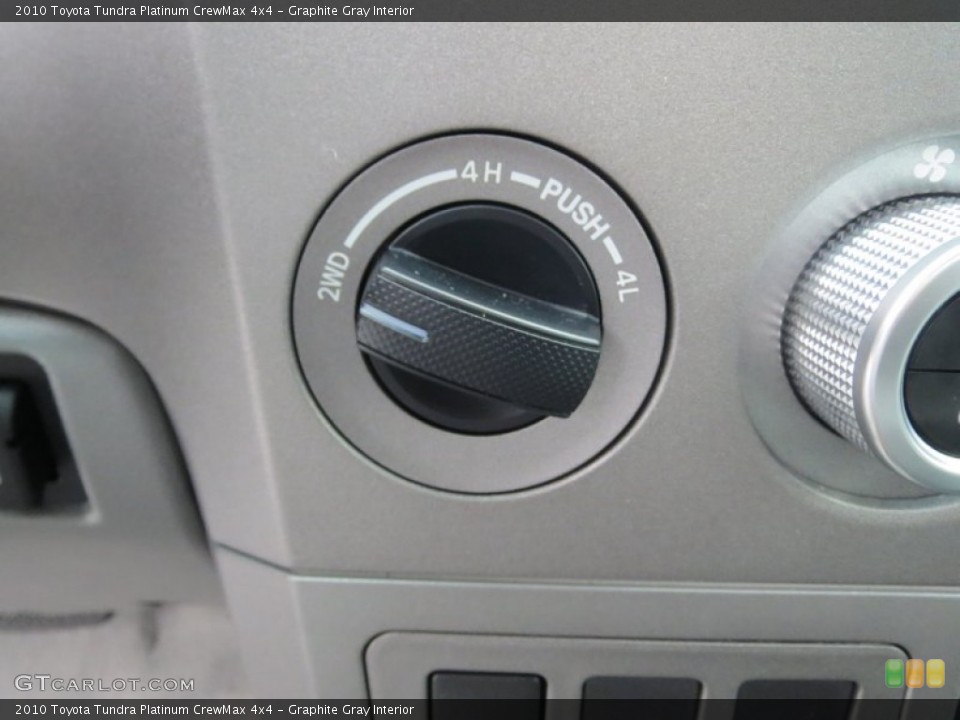 Graphite Gray Interior Controls for the 2010 Toyota Tundra Platinum CrewMax 4x4 #76613461