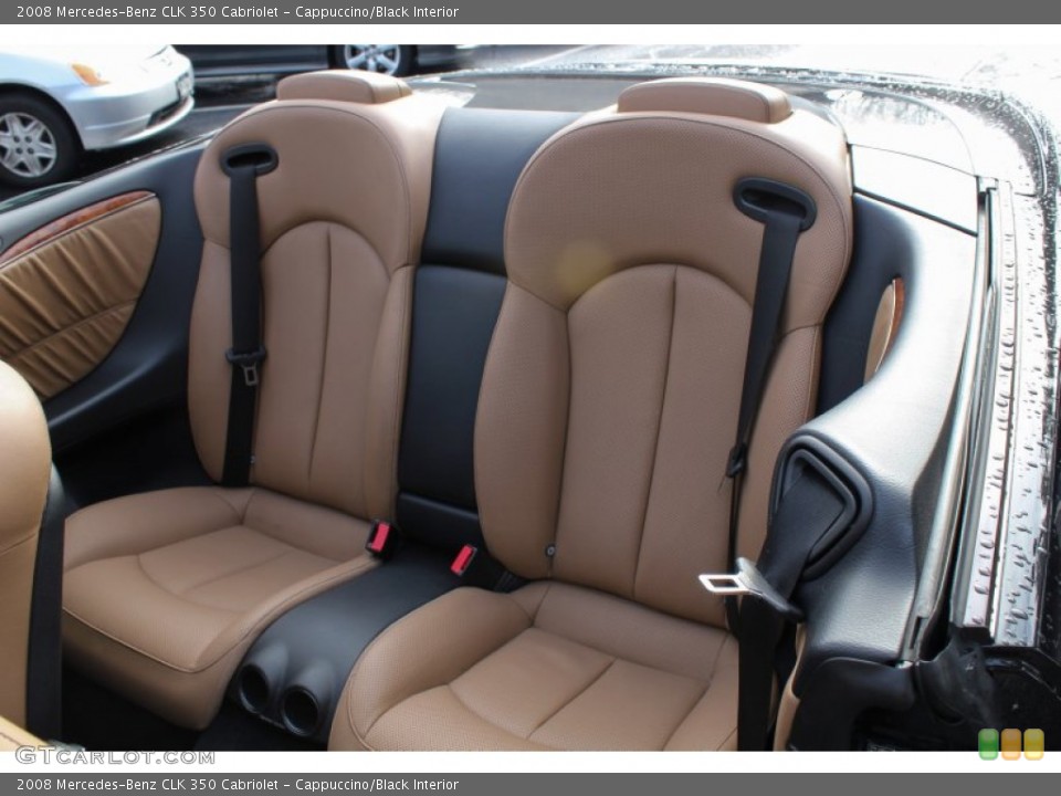 Cappuccino/Black Interior Rear Seat for the 2008 Mercedes-Benz CLK 350 Cabriolet #76613524
