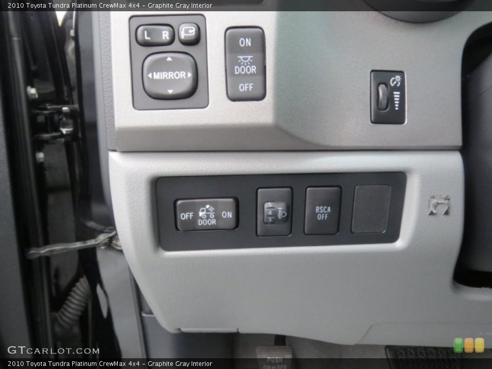 Graphite Gray Interior Controls for the 2010 Toyota Tundra Platinum CrewMax 4x4 #76613593