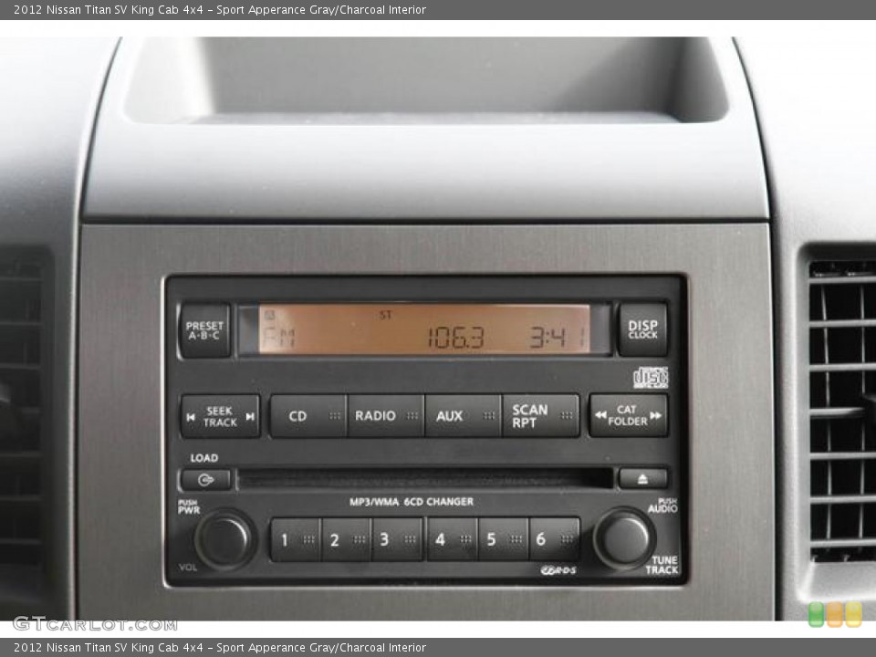 Sport Apperance Gray/Charcoal Interior Controls for the 2012 Nissan Titan SV King Cab 4x4 #76614454