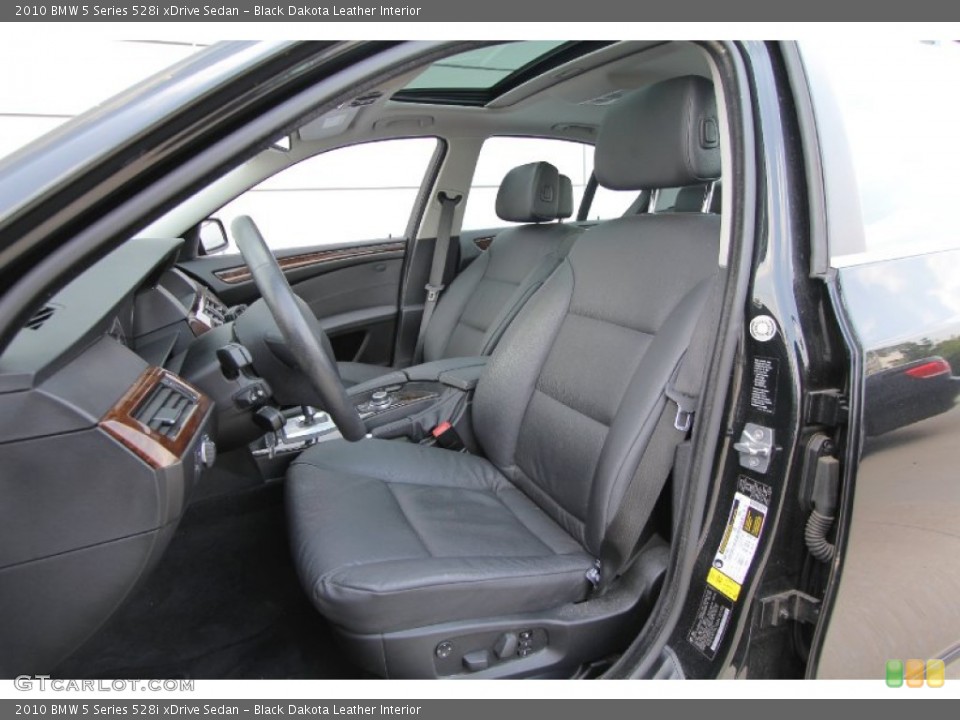 Black Dakota Leather Interior Photo for the 2010 BMW 5 Series 528i xDrive Sedan #76614637