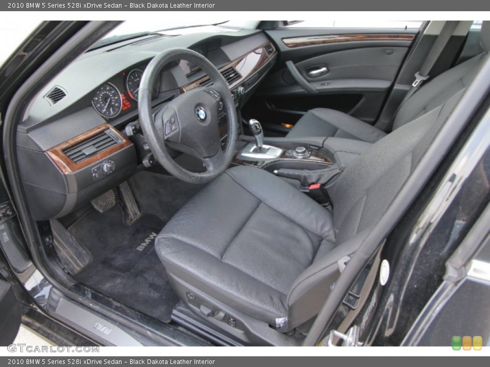 Black Dakota Leather 2010 BMW 5 Series Interiors