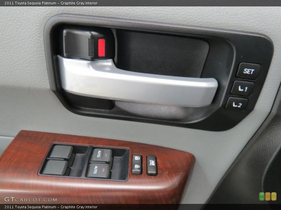 Graphite Gray Interior Controls for the 2011 Toyota Sequoia Platinum #76615225