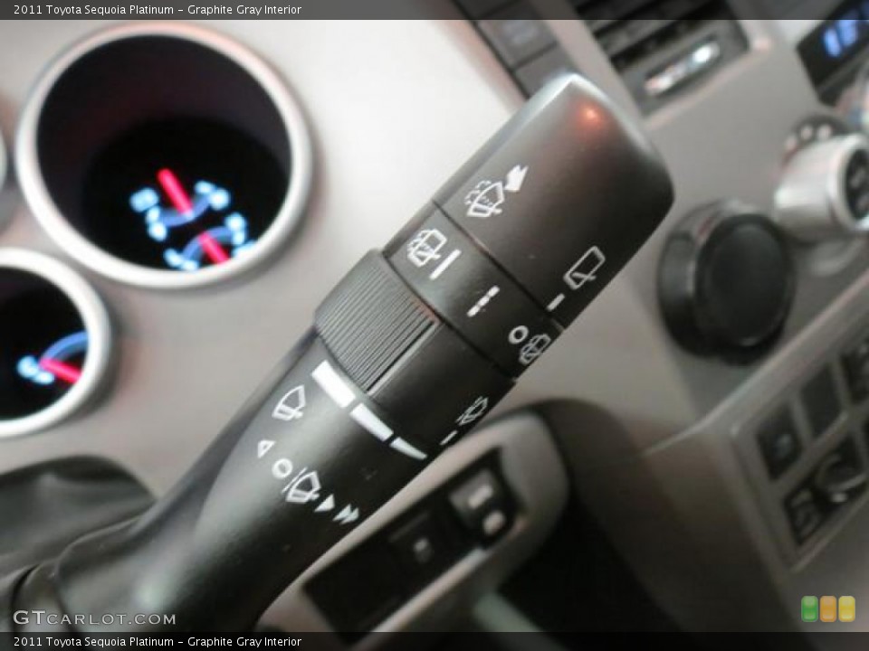 Graphite Gray Interior Controls for the 2011 Toyota Sequoia Platinum #76615401