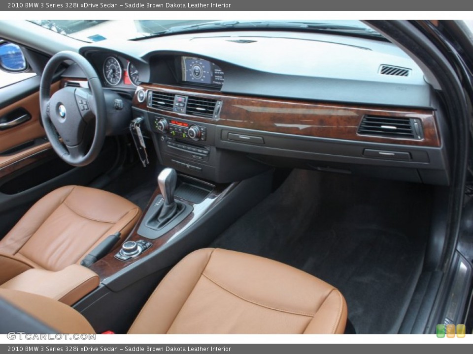 Saddle Brown Dakota Leather Interior Dashboard for the 2010 BMW 3 Series 328i xDrive Sedan #76616665