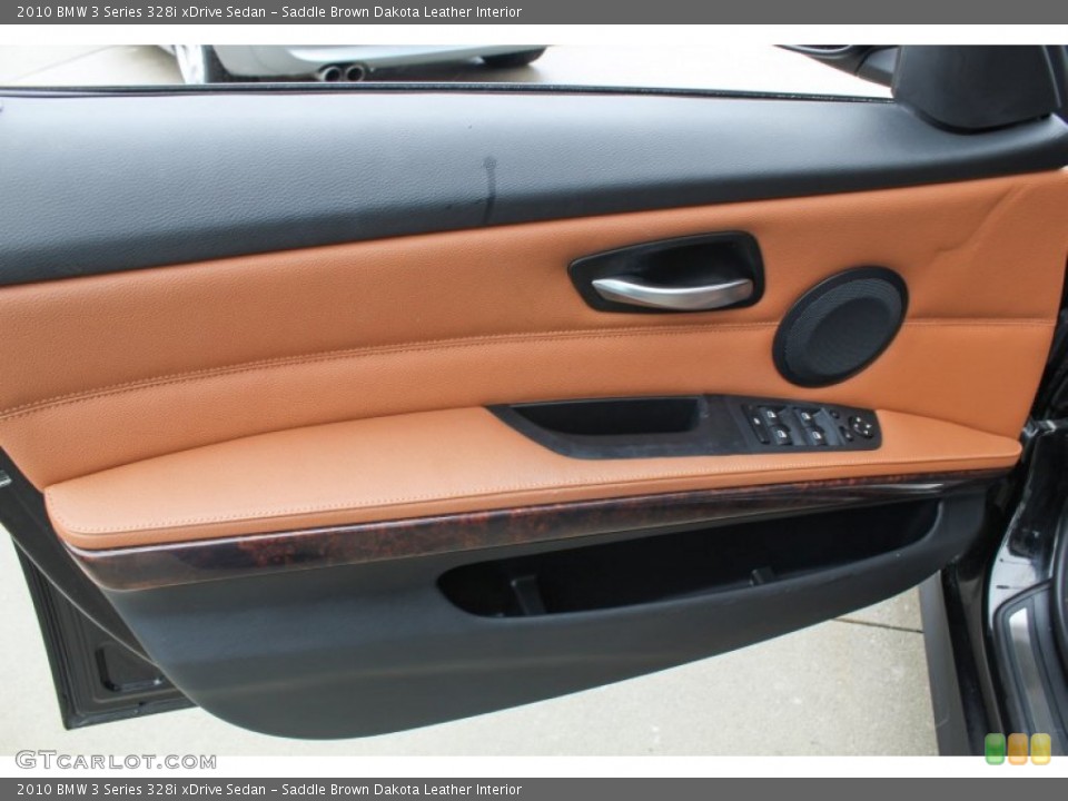 Saddle Brown Dakota Leather Interior Door Panel for the 2010 BMW 3 Series 328i xDrive Sedan #76616694