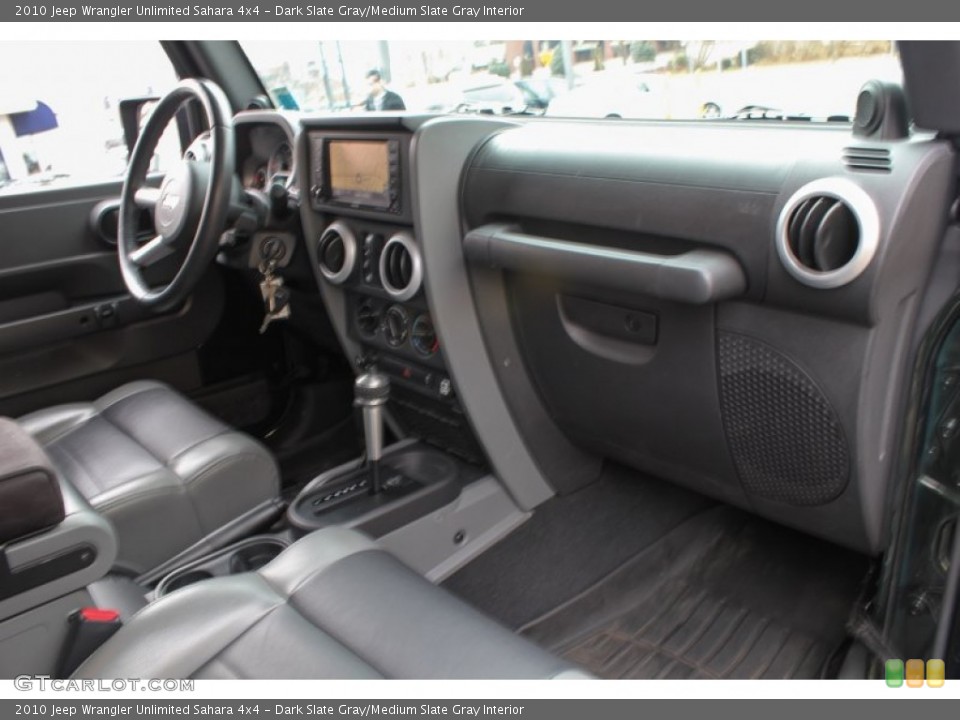 Dark Slate Gray/Medium Slate Gray Interior Dashboard for the 2010 Jeep Wrangler Unlimited Sahara 4x4 #76617430