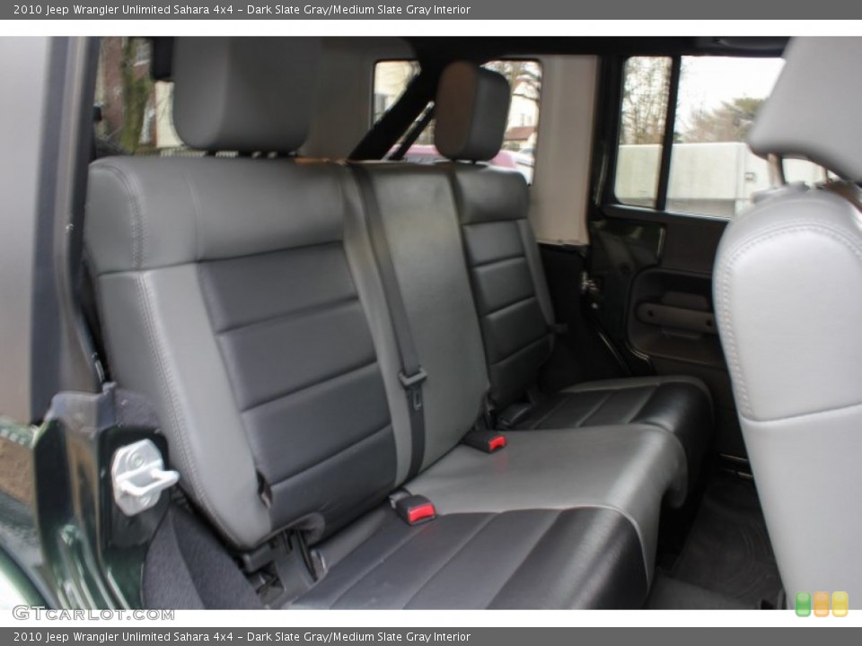 Dark Slate Gray/Medium Slate Gray Interior Rear Seat for the 2010 Jeep Wrangler Unlimited Sahara 4x4 #76617453