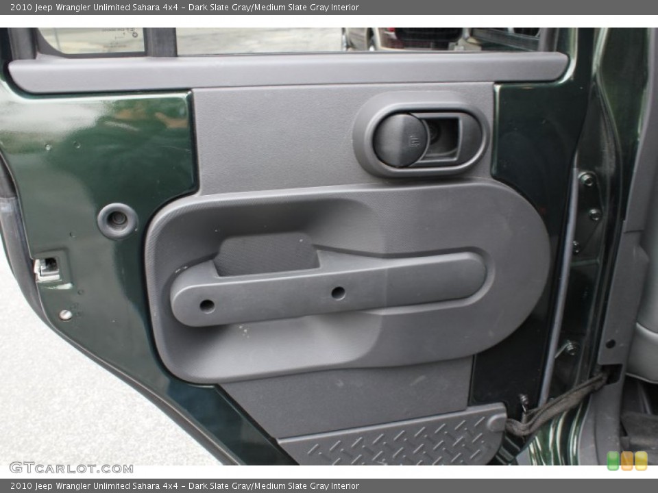 Dark Slate Gray/Medium Slate Gray Interior Door Panel for the 2010 Jeep Wrangler Unlimited Sahara 4x4 #76617488