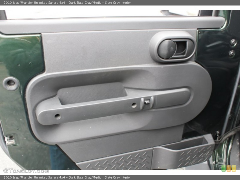 Dark Slate Gray/Medium Slate Gray Interior Door Panel for the 2010 Jeep Wrangler Unlimited Sahara 4x4 #76617514